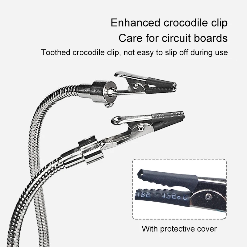 Versatile Soldering Clamp Station with Magnifying Glass & Flexible Clips