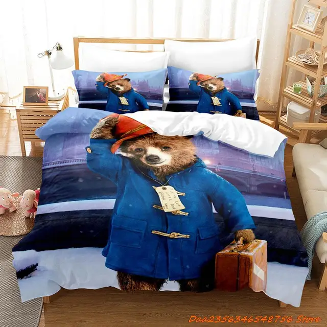Personelity Paddington Bear Bedding Set Single Twin Full Queen King