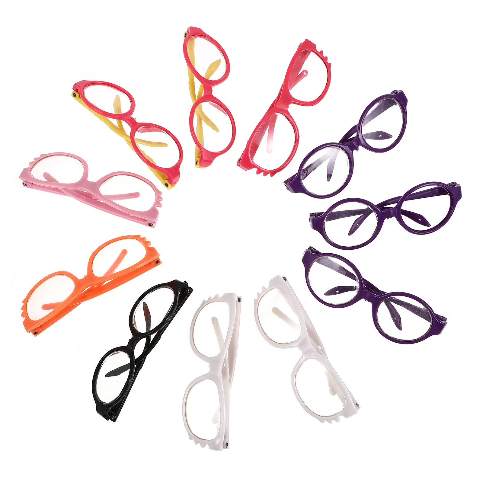

11 Pcs Mini Glasses Baby Dolls Sunglasses Bulk Plastic Cosplay Party Accessories