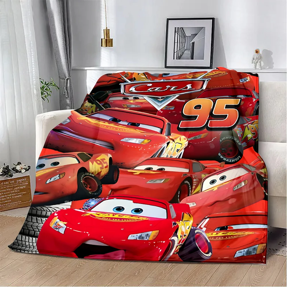 Picnic Blanket Game Printed Blanket The Lightning Cars McQueen Printed Blanket Picnic Blankets Warm Blanket Soft and Comfortable Home Travel Birthday Gift