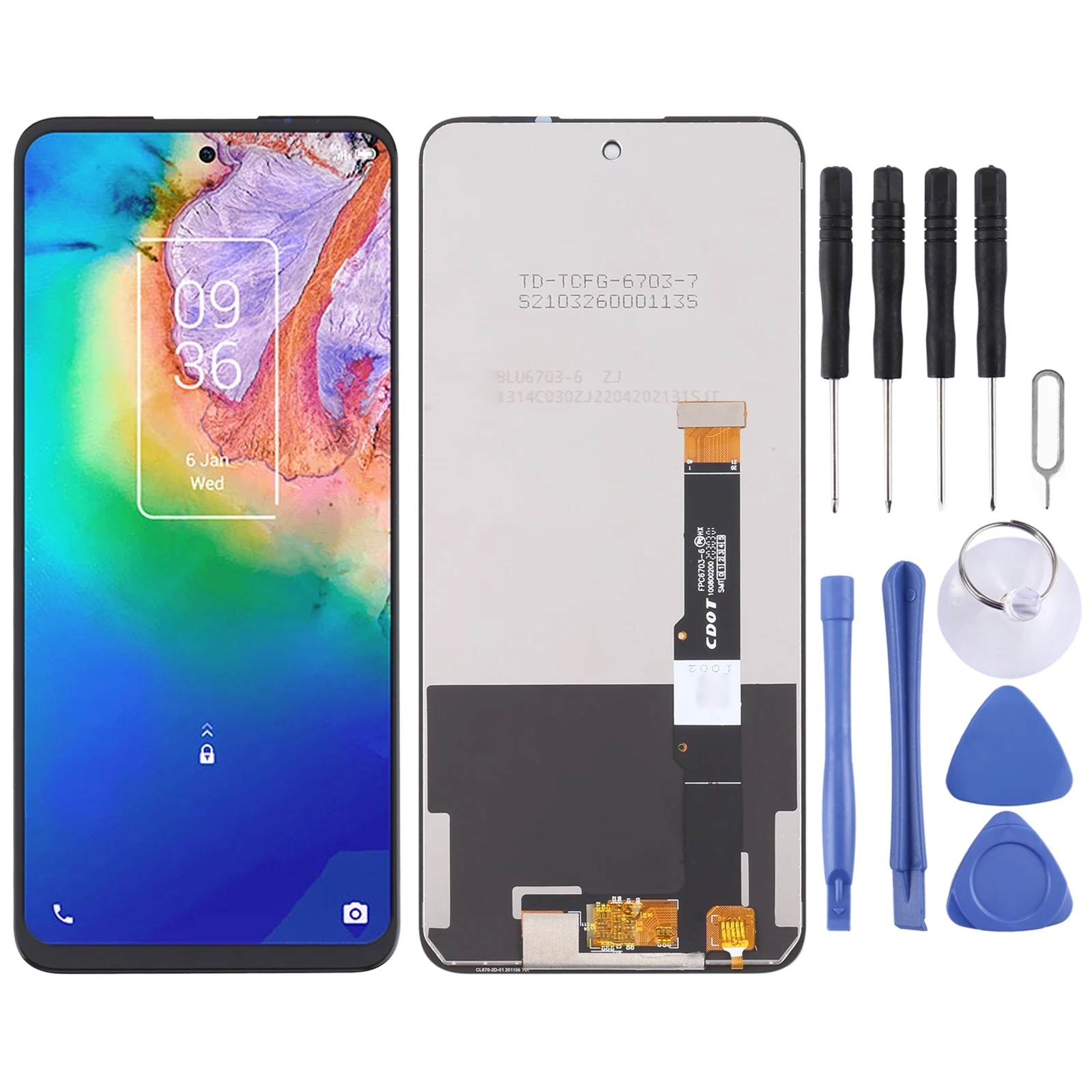 

TFT LCD Screen For TCL 20 5G T781 T781K T781H with Digitizer Full Assembly