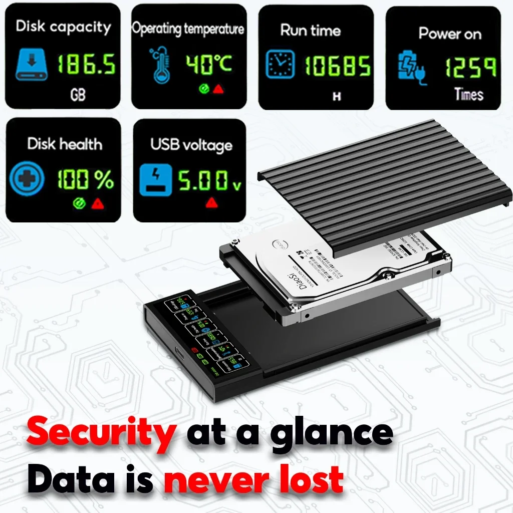 2.5-Inch SATA to USB 3.1 Portable HDD/SSD Enclosure - High-Speed 6Gbps Storage Solution