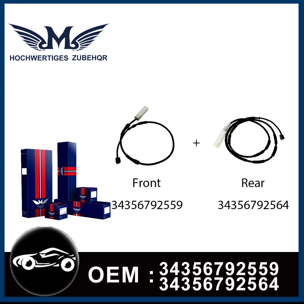 

M Brand 34356792559 + 34356792564 Front + Rear Brake Pad Sensor for BMW E81 E82 E87 E88 E90 E91 E92 E93 Brake Induction Line