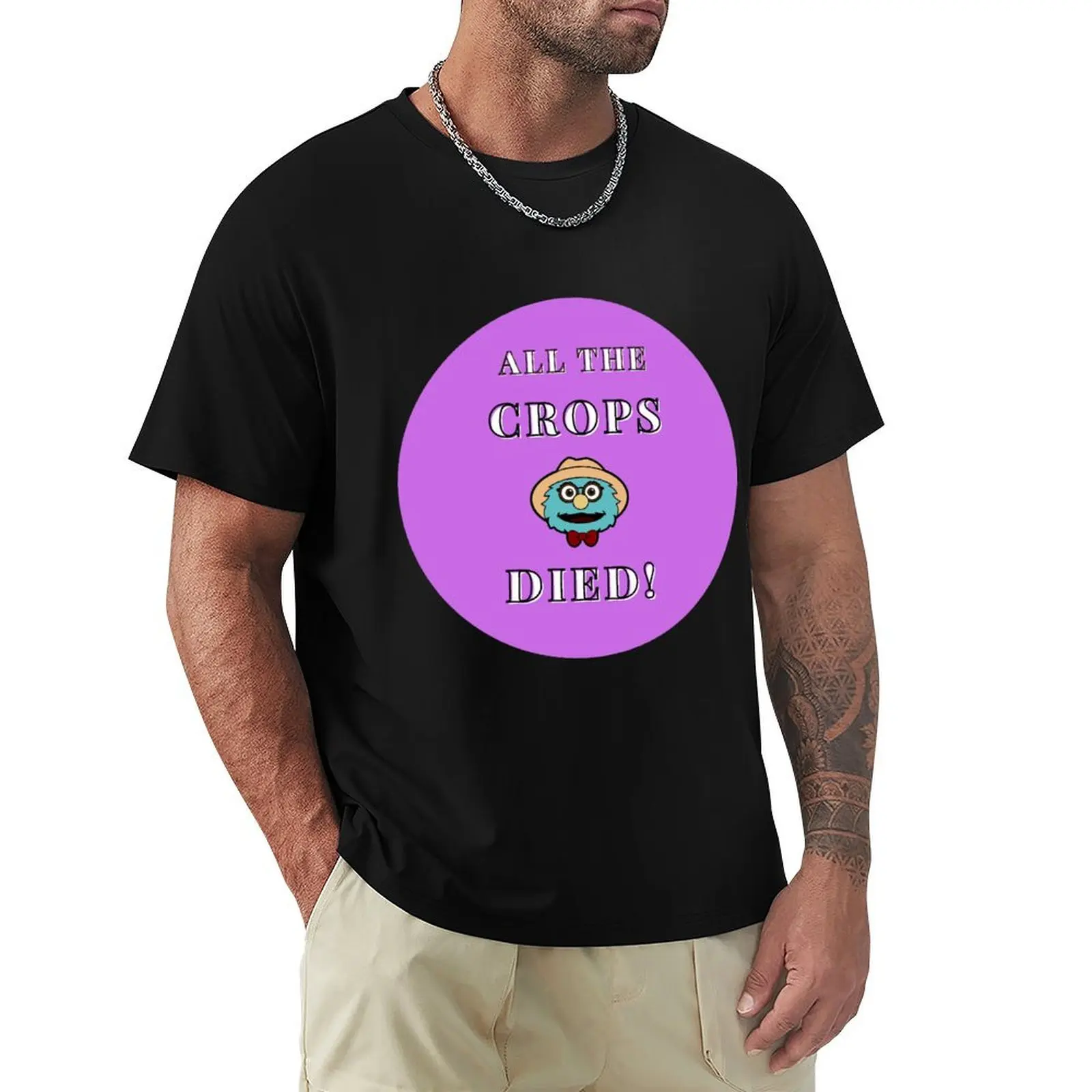 

All The Crops Died! T-shirt tops summer top vintage mens graphic t-shirts