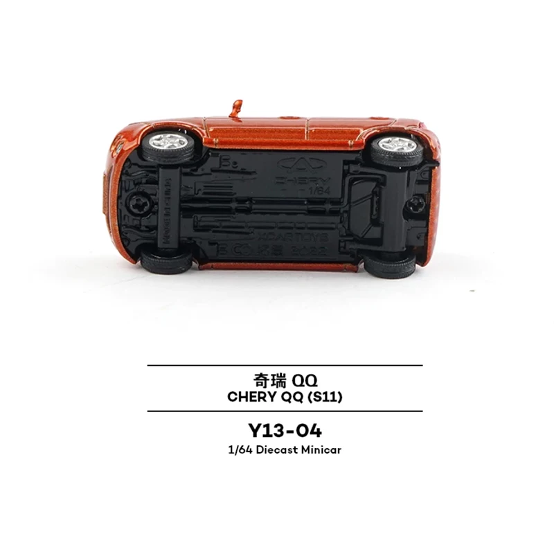다이캐스트 오리지널 1:64 스케일 Chery QQ 시뮬레이션 합금 자동차 모델 컬렉션 장식 장난감 선물 기념품 디스플레이