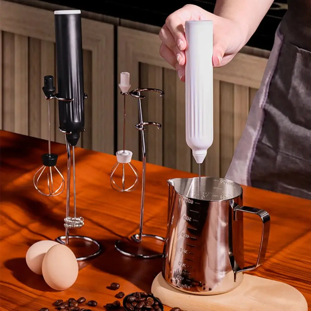 Electric Milk Frother USB Rechargeable Wireless Milk Foamer Coffee Whisk Mixer Egg Beater Mini Frother Handle Stirrer 3 Speeds 3