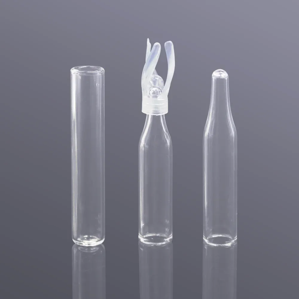100pcs Biosharp Laboratory Vials Micro Insert Conical Bottles Flat Cannula Conical Bottles for Injection Vial
