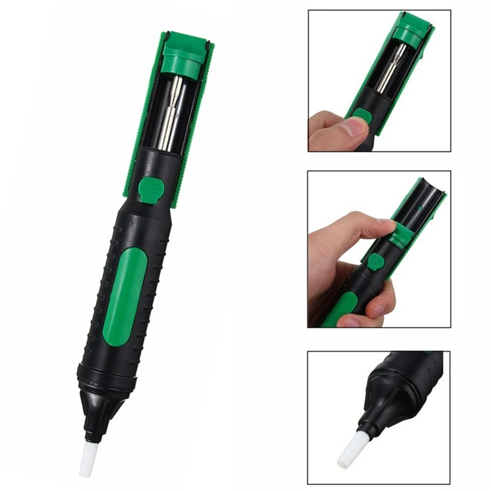 

Pump Solder Sucker Suction Soldering Iron Desolder Tin Fire-resistant Vacuum 366D Plastic Powerful Desoldering Hand Welding Tool