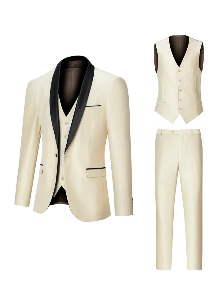 Luxury Custom Men Suits Full Set with Vest