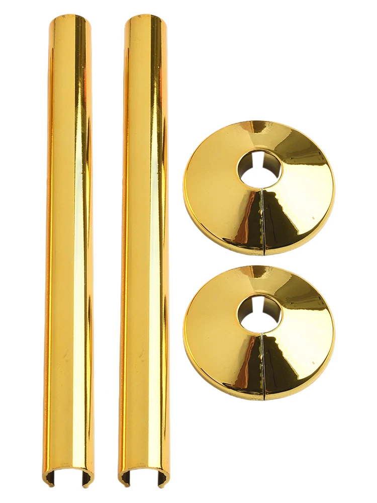 2x Pipes Radiator Pipe Covers Sleeve 15mm Collars Cut Pipe Decoration Cover Heating Decoration Ring Angle Valve Decor Ring