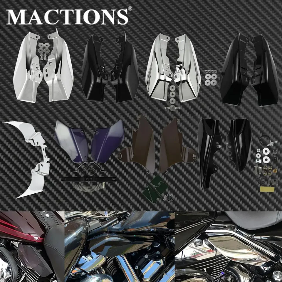 Deflettori Aria Mid-frame Per Harley Touring 2009-2016 – Nero Lucido, Rif. 58002-09