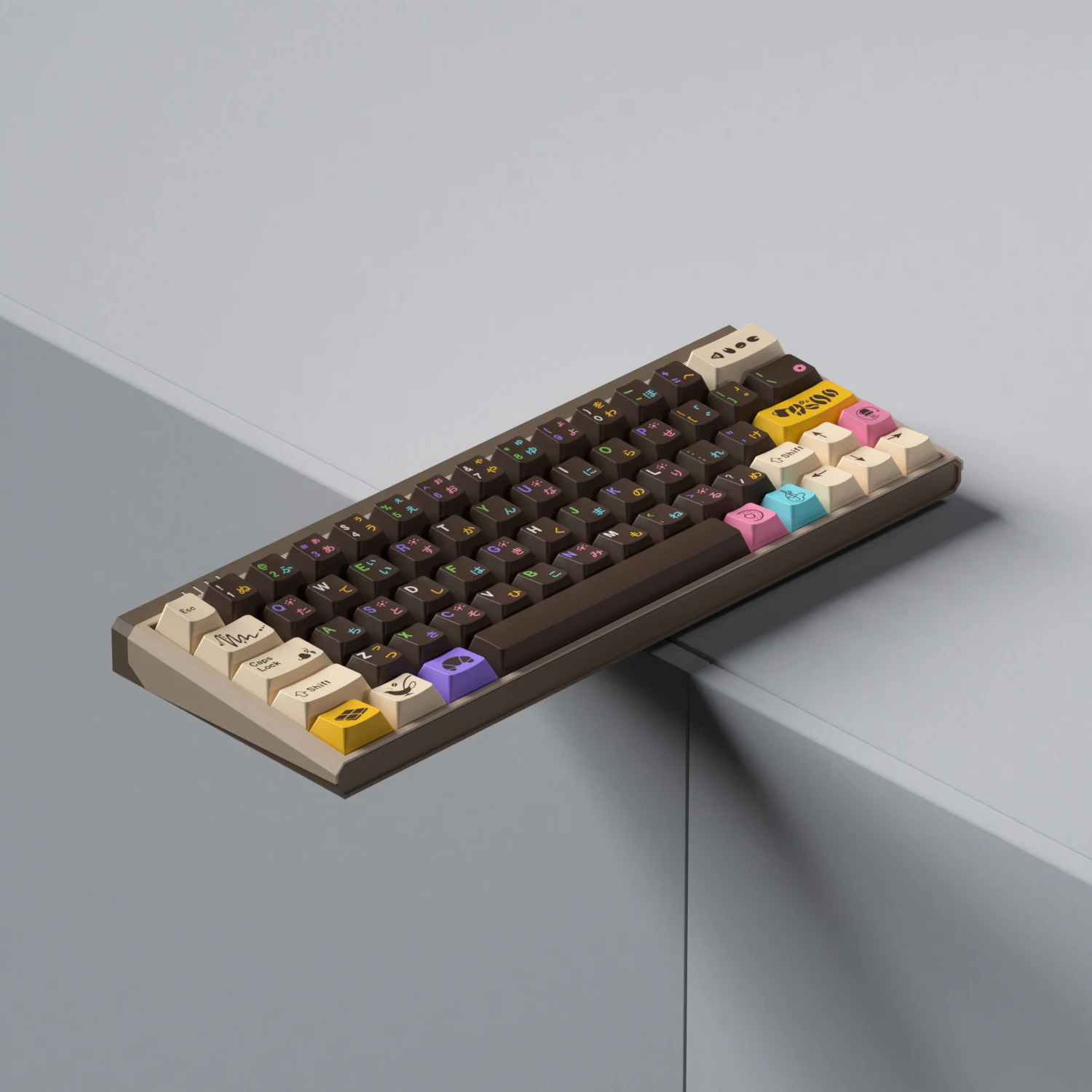 PBT Keycaps para teclado mecânico, Donut Pattern,