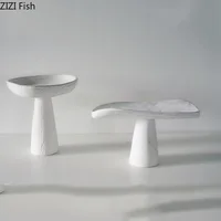 Minimalist White Wood Trays Decorative Cake Stand Fruit Bowl Snack Dessert Plate Fruits Plate Coffee Table Home Fruit Tray 1