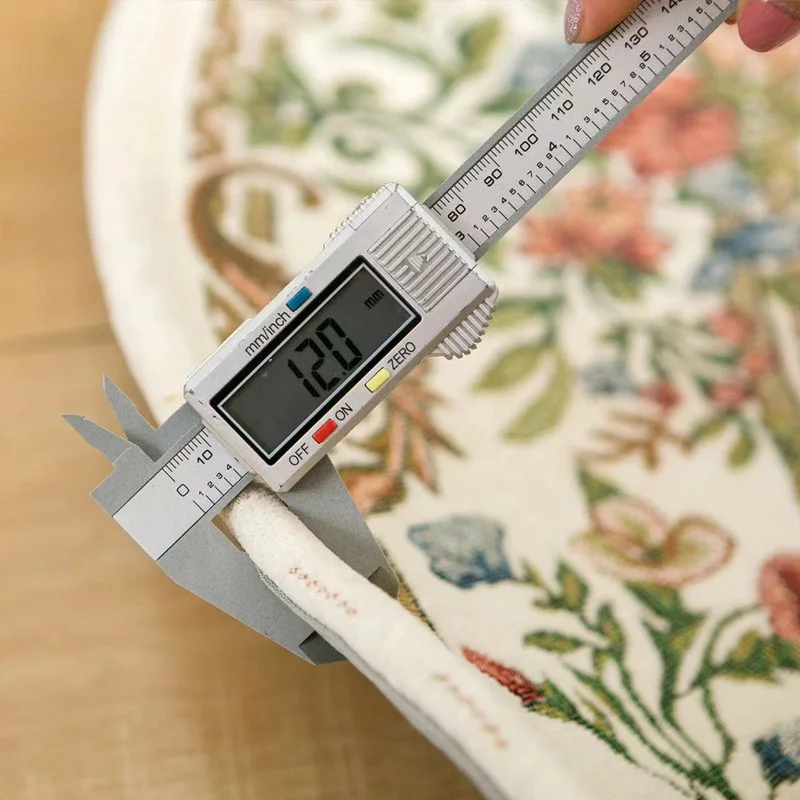 홈 장 자카드 라운드 매트, 거실, 소파, 의자, 바닥 카펫, 침실, 발코니, 침대 옆 깔개, 빨, 90 cm,120cm