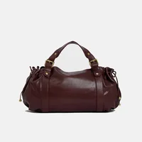 Sac à main à bandoulière Simple pour femmes, sac Boston élégant et polyvalent, sac de travail intérieur en Polyester doux 5