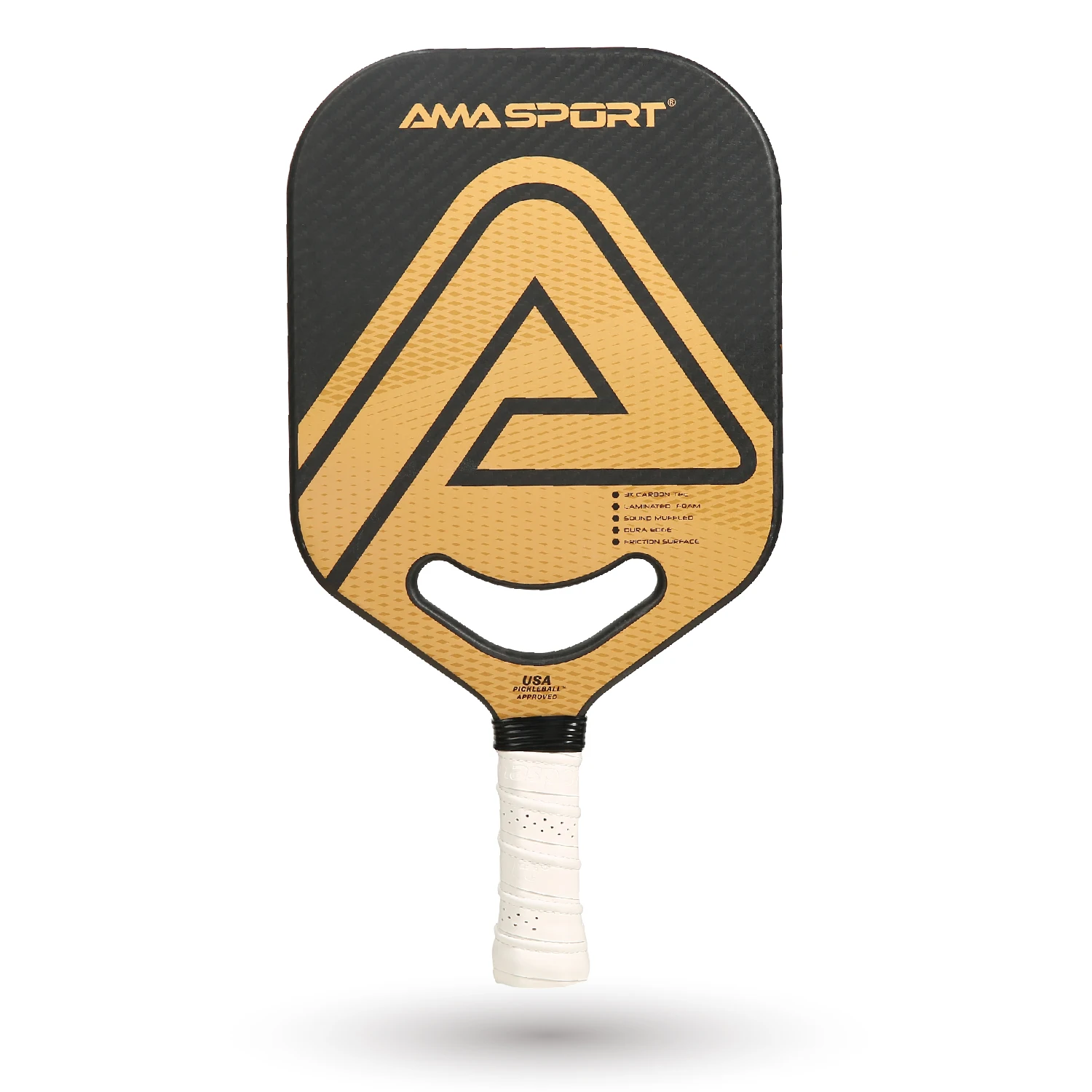 AMA SPORT Pickleball Paddle USAPA Approved Shovels Carbon PP Honeycomb Core for Aggressive and Controlled Drives