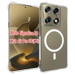 Magsafe Air Cushion Shockproof Silicone Back Cover - Motorola X70 Air Pro (For Magsafe Case)