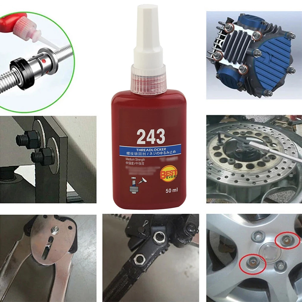Description Picture 3 of item1pc 50ml Threadlocker 243 Anaerobic Adhesive Fit Screw Rust Screw Not Tight For Pipe Thread Anti-slip Sealing Caulk Sealers