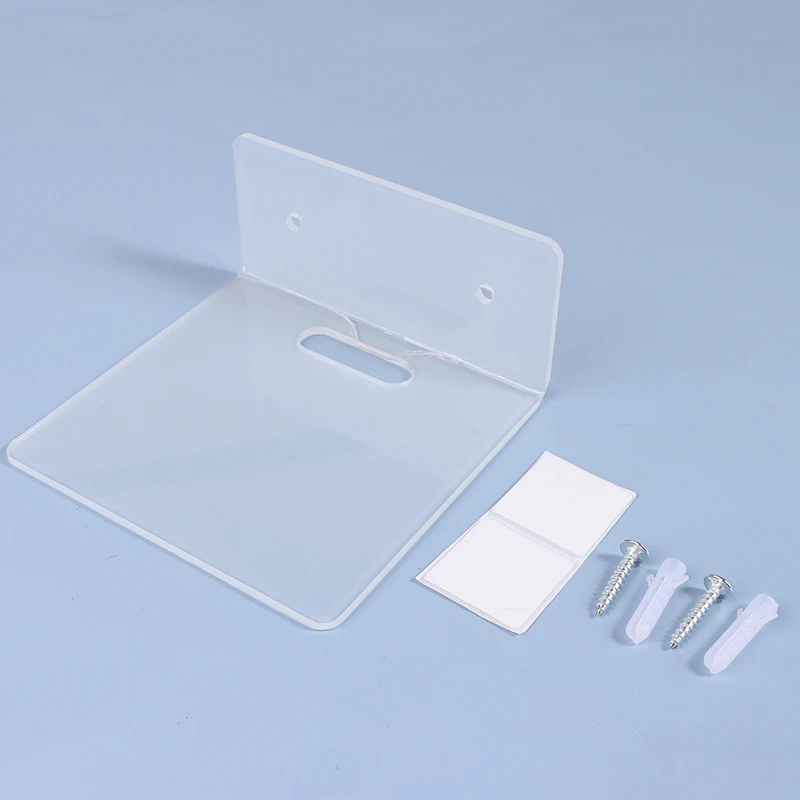 1Pc Acrylic Floating Shelves Wall Shelves Small Clear Shelf Display Ledges Hanging Shelves For Smart Speaker Action 5