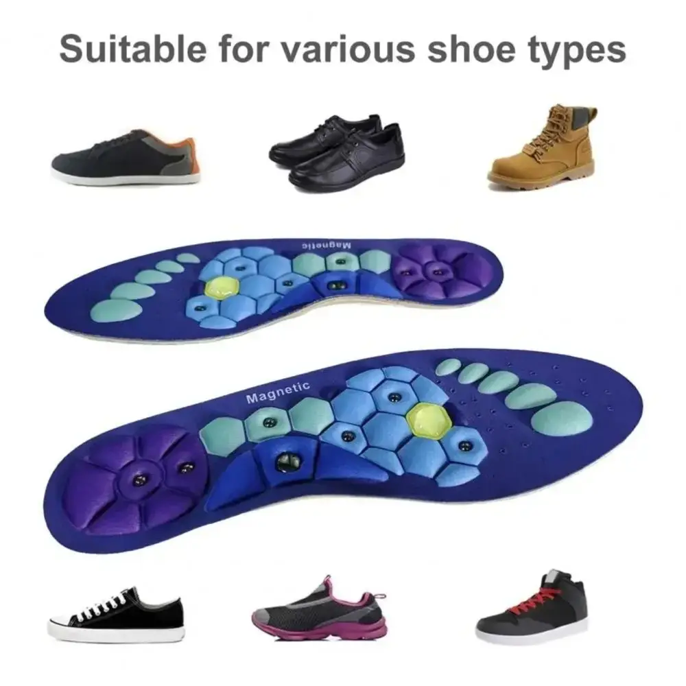 Magnetic Acupressure Insole Foot Reflexology Shoe Pads Anti-fatigue Health Care Shoe Pads Arch Support Orthopedic Insole Unisex
