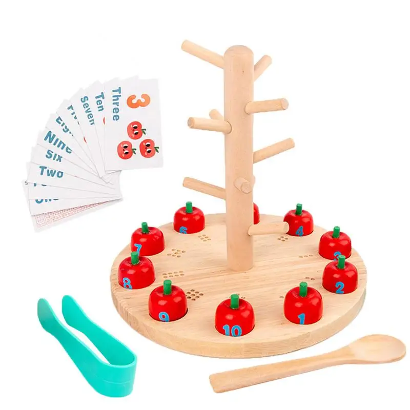 

Fun Apples Picking Game Kindergarten Children Cognitive Digital Learning Math Teaching Aids Educational Toys Early Education