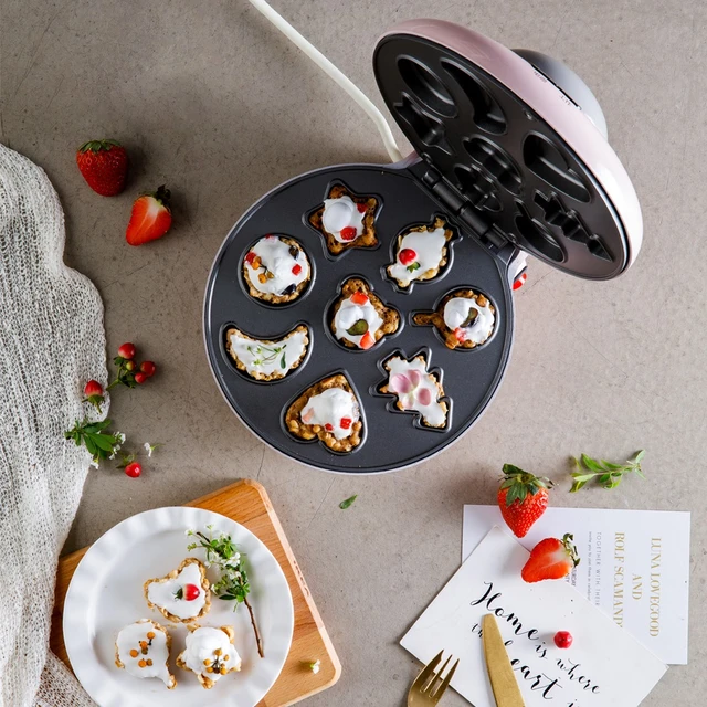 DMWD Automatic Non-stick Electric Cartoon waffle maker muffin pancake maker  Mini Crepe Cooker Multifunction children Breakfast - AliExpress