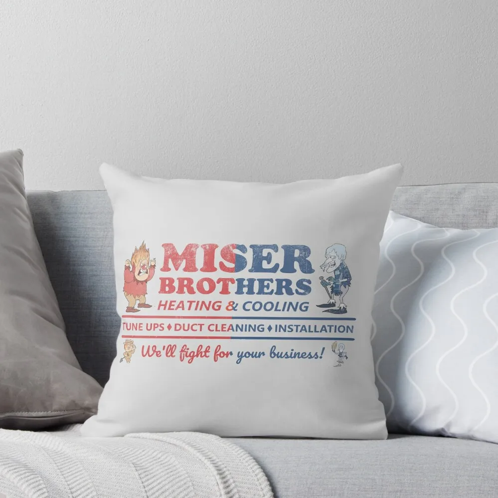 

Miser Brothers Heating and Cooling Throw Pillow Throw Pillow Christmas Covers For Cushions