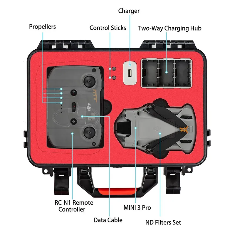 startrc-maleta-dji-mini-3-pro-maleta-sellada-impermeable-compatible-con-control-remoto-rc-con-pantalla