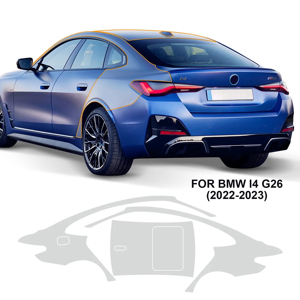 

Car Body Film Engine Fender Rear Door for BMW i4 G26 2022 2023 PPF Paint Protection Tpu Stickers Anti-Scratch Film Transpare