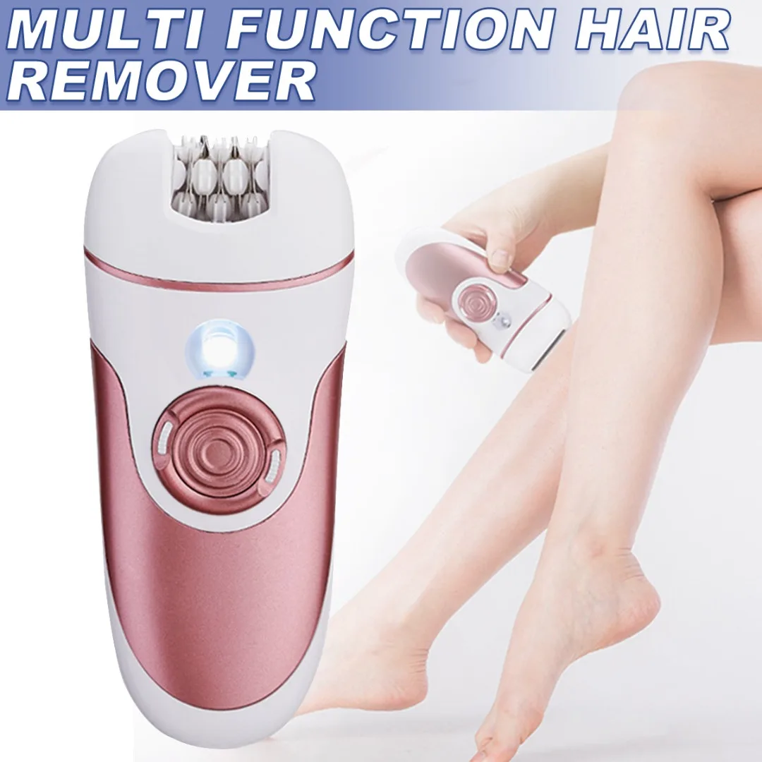 

1 Pc 3 in 1 Cordless Hair Removal Shaver Painless Epilator Razor Body Hair Removal Device Remover 4 Heads for Women Beauty