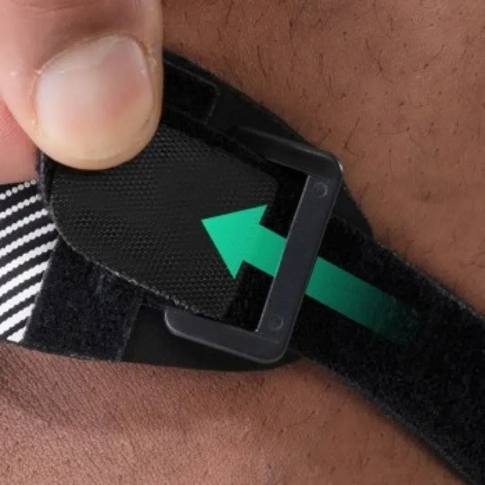 Verstellbare Kniebandage mit doppelten Silikonpolstern und Sehnenstützgurt – professionell und komfortabel_voghion.com