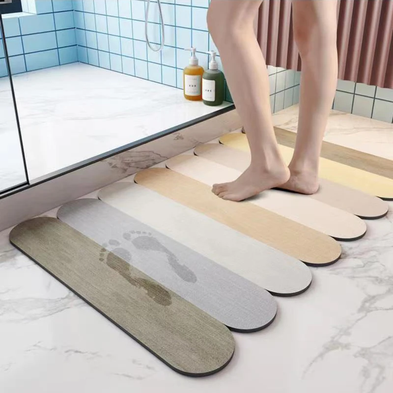 

Summer Absorbent Bathroom Mat Quick Drying Bath Mats Non-slip Diatom Mud Floor Rug Entrance Bedroom Doormat Shower Room Carpet