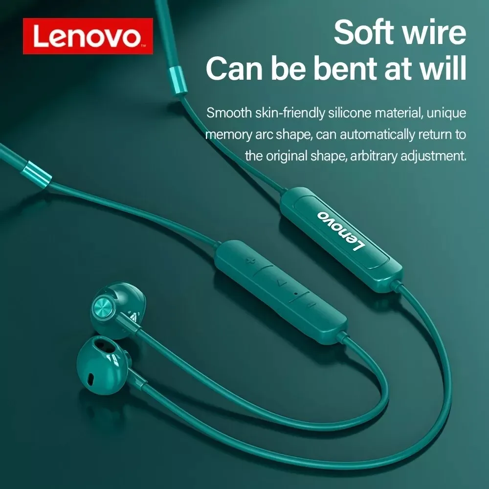 Original Lenovo SH1 Wireless Headphones Bluetooth Earphones Sport Earbuds Magnetic Neckband Headset With Microphone Earpods New 2