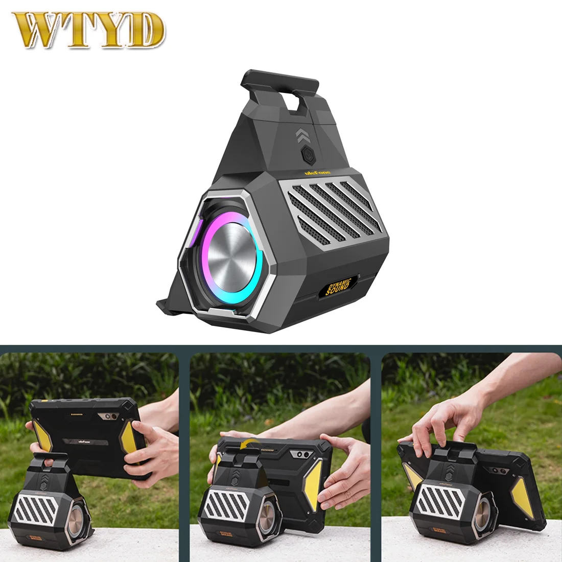 Ulefone PAD 3 PRO 휴대용 홀더 무선 BT 스피커