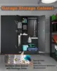 Storage Cabinet with Lockable Doors, Functional Garage Storage Cabinet, Tool Cabinet Garage Organization Cabinet with Hanging Ro 4
