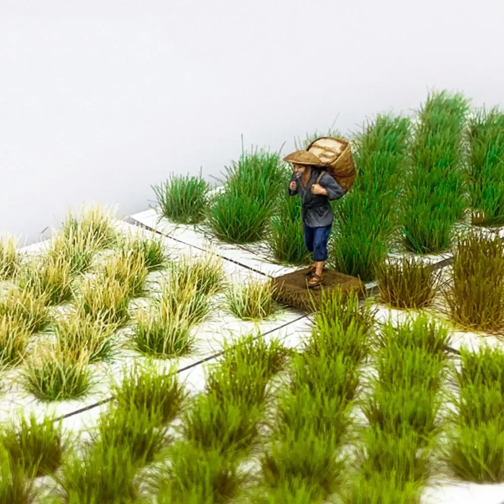Mutlicolor Simulation Grass Nest Model Sand Scene DIY Material Realistic Grass Tuft Miniature Grass Bushes Plant Cluster Scenery - Image 2