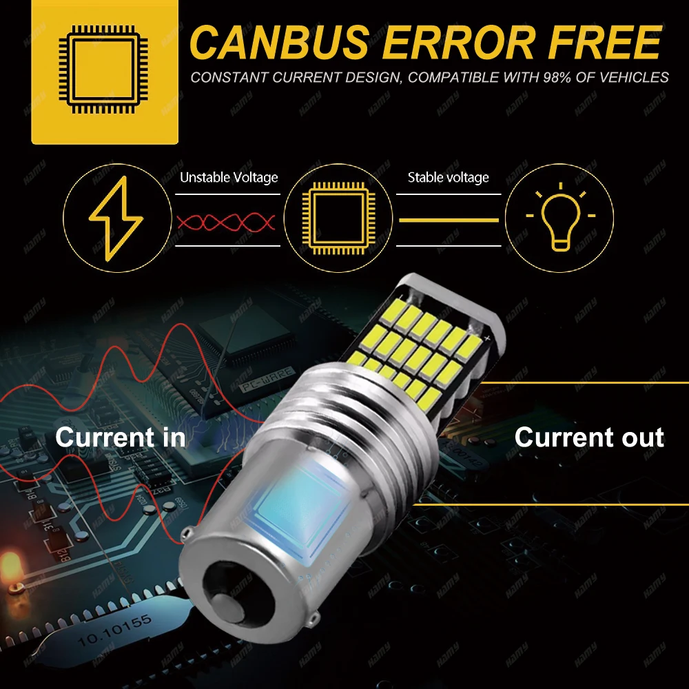 ڵ   극ũ  õ,  LED , P21W BA15S 1156 BAY15D 1157, 12V 4014-45SMD, 6500K, 2 , 4/8 