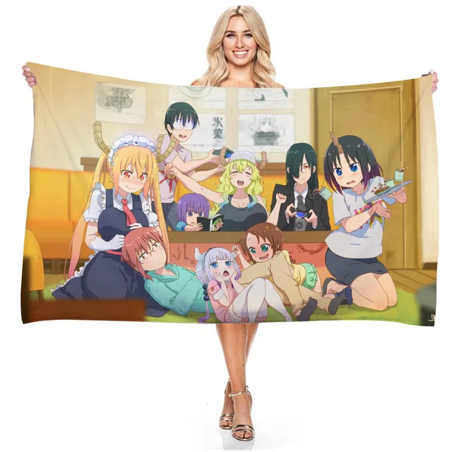 Anime Cartoon Miss Kobayashi's Dragon Maid Bath Towel