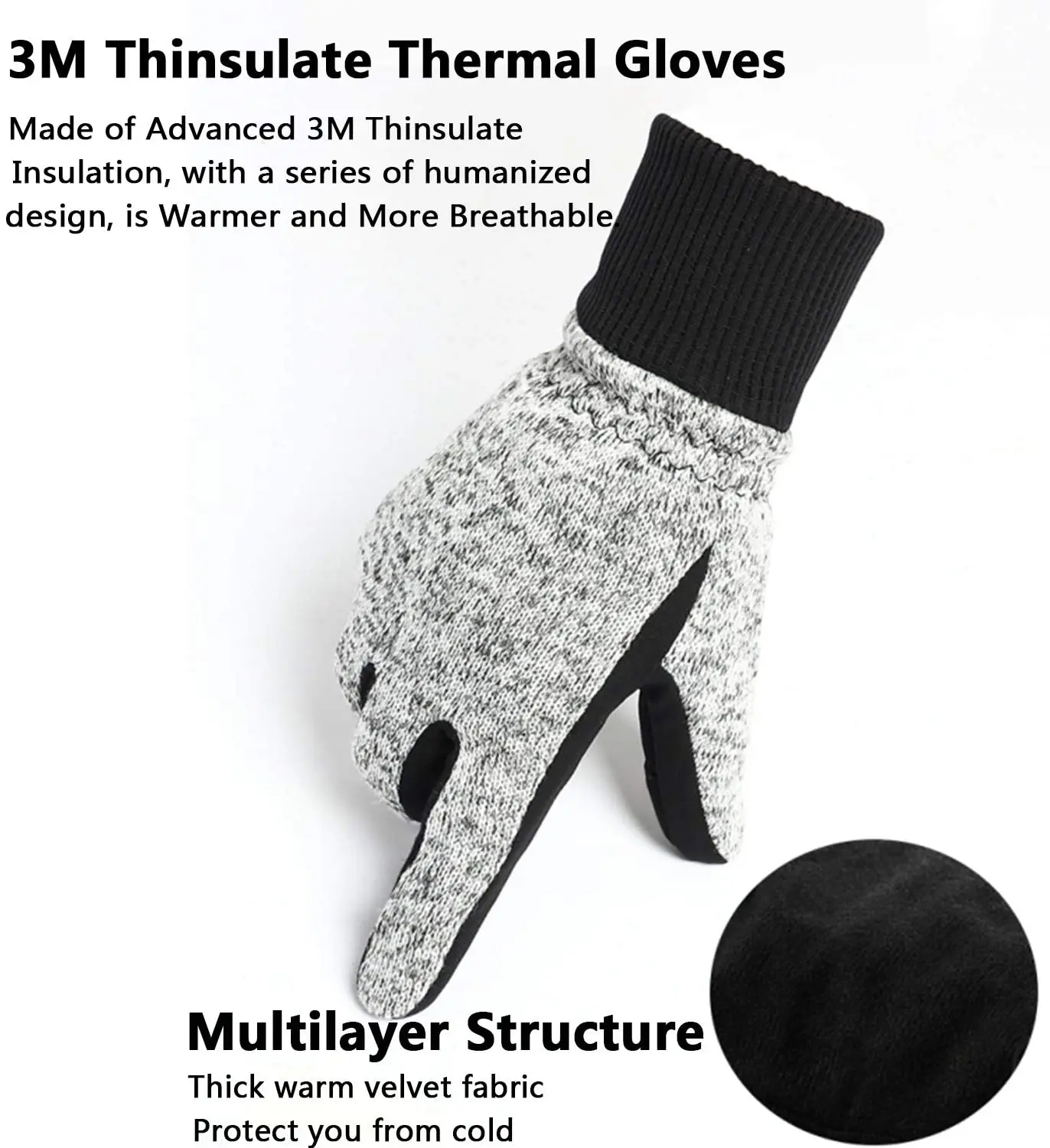 Winter Gloves -20℉ Thinsulate Thermal Touchscreen For Men Women