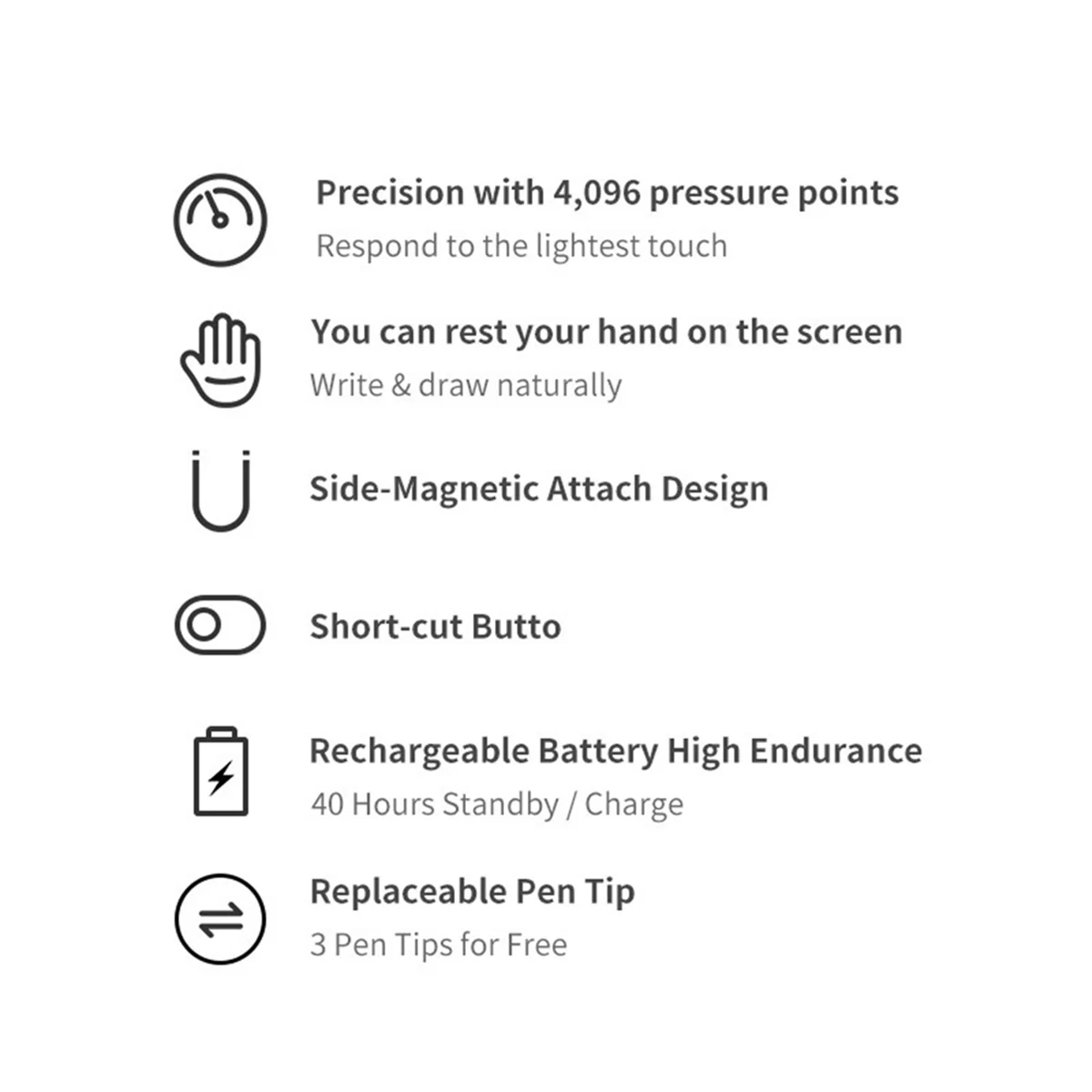 

For Hp Envy Spectre Pavilion X360 Computer Multifunctional Convenient Portable Stylus Pen, Black