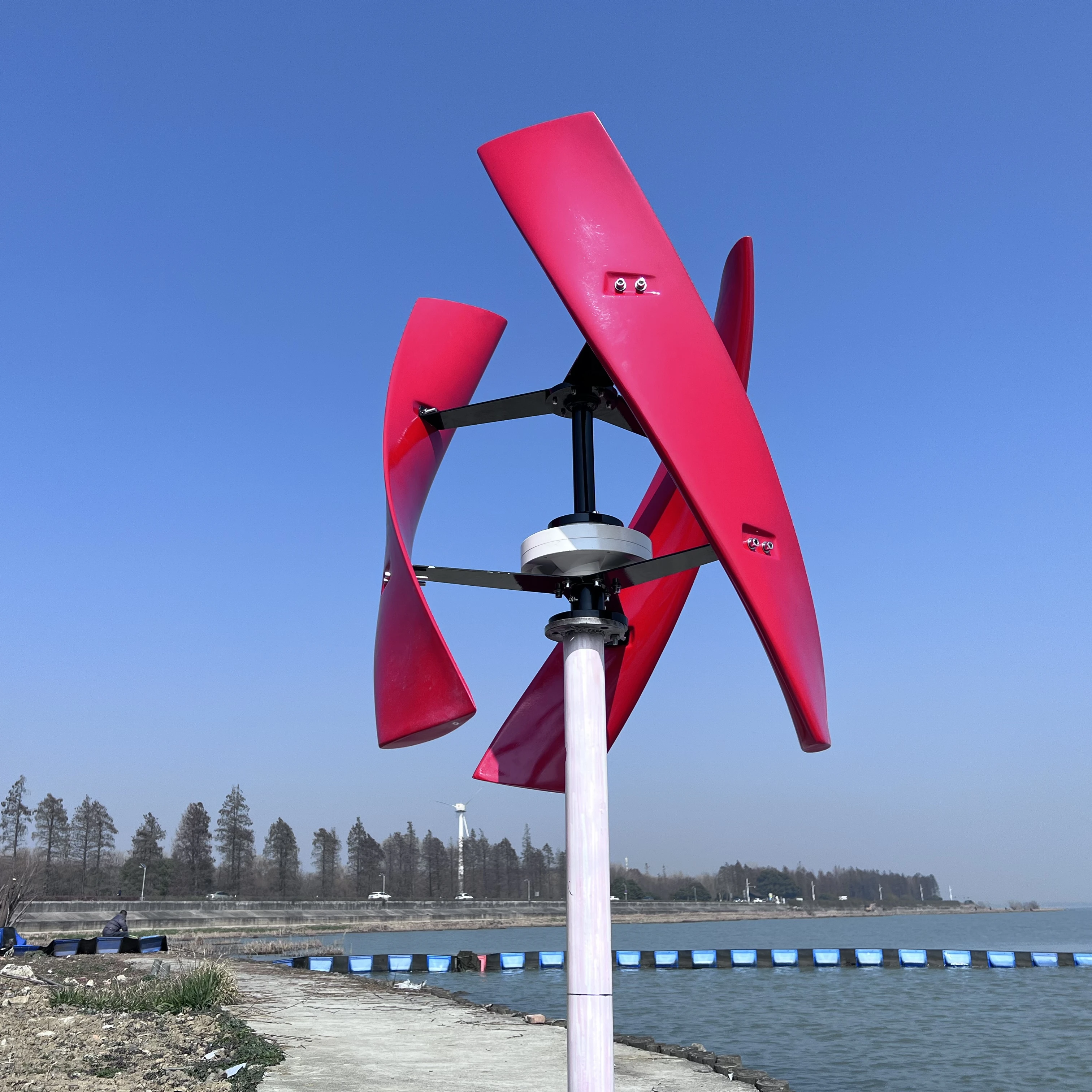 

FLTXNY Power Factory Vertical Axis Windmill 4000W Permanent Magnet Wind Turbine Generator With MPPT Controller Off Grid Inverter