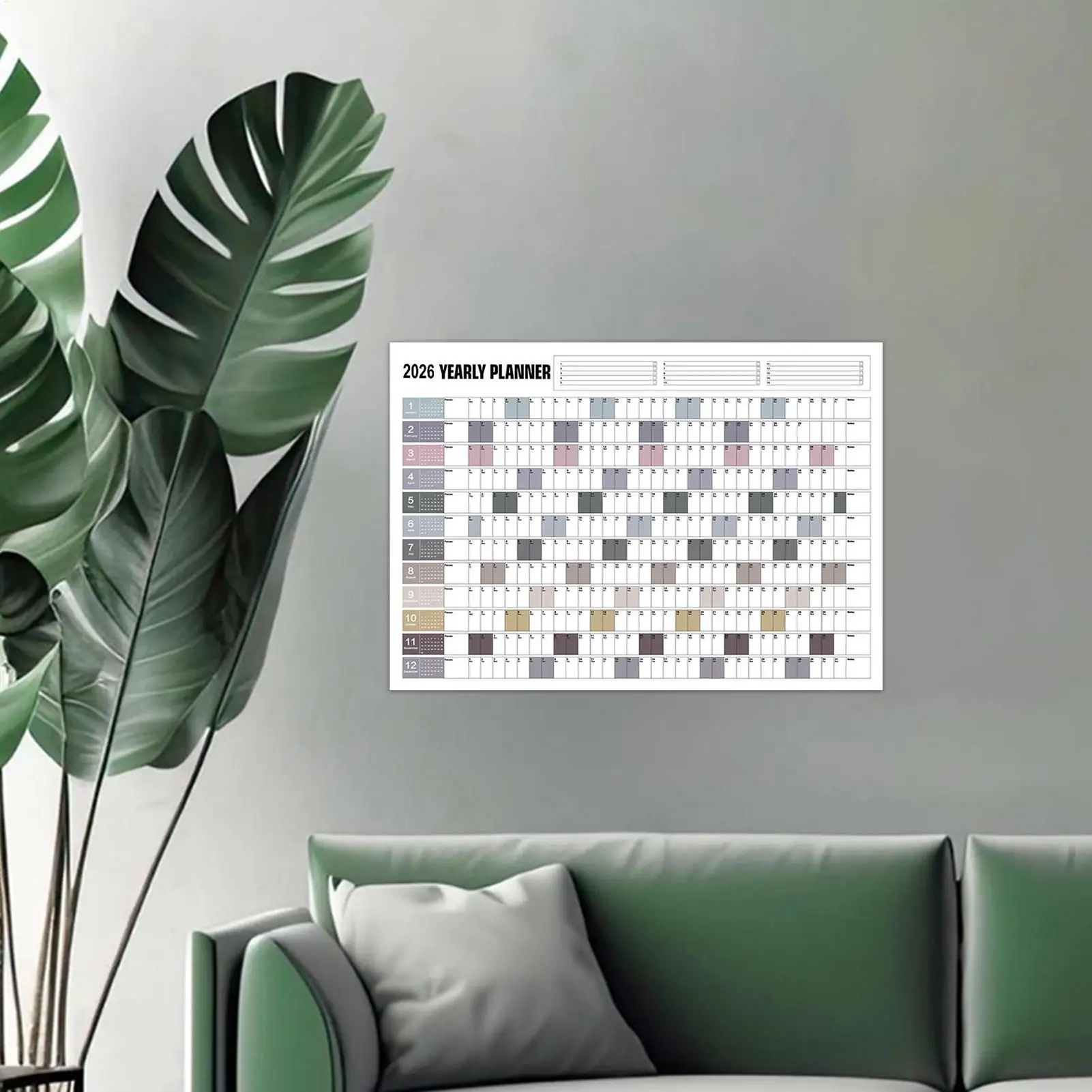 Wall Hanging Annual Planner & Calendar – Creative To-Do List & Schedule Organizer
