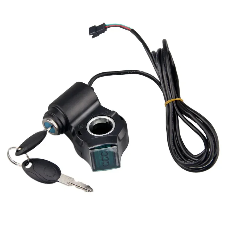 1pcs Electric Bicycle Thumb Throttle Voltmeter Digital Battery Voltage Key Switch Power Key Lock Electric Bike Accessories