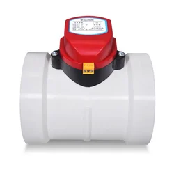 220V PVC Plastic HAVC Electric Damper Check Valve 75/110/160/200mm Air Duct Volume Control Valves For Ventilation Pipe 24V 12V