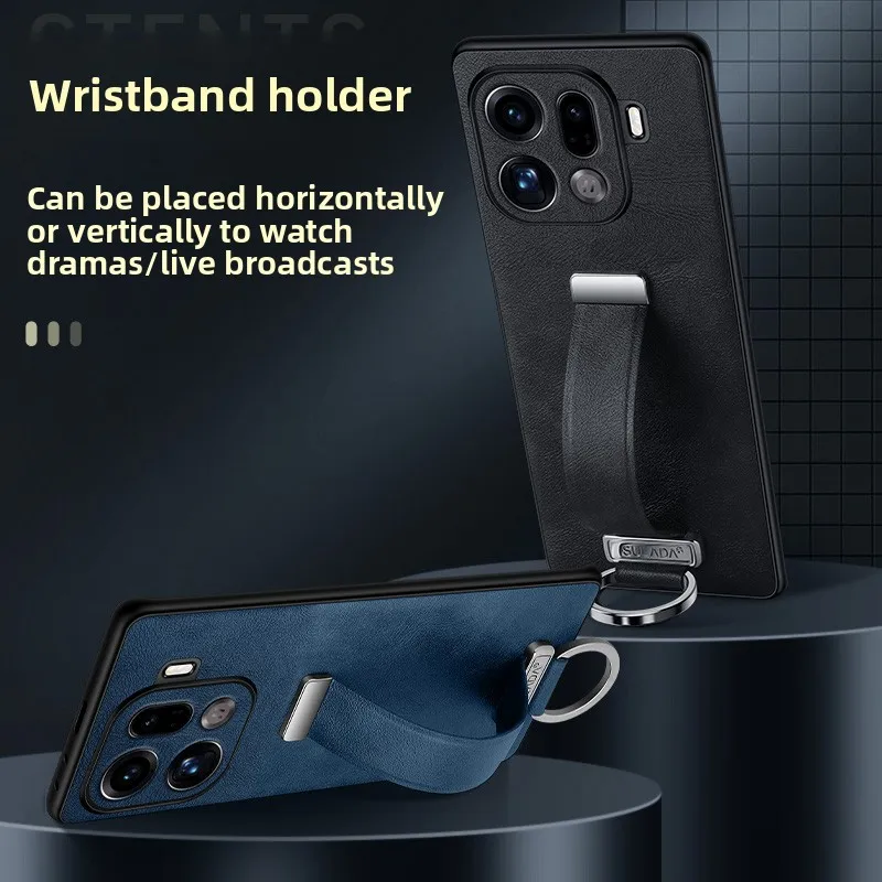 Leather Wristband Stand Case - Advanced Anti-fall Shockproof Bumper Cover