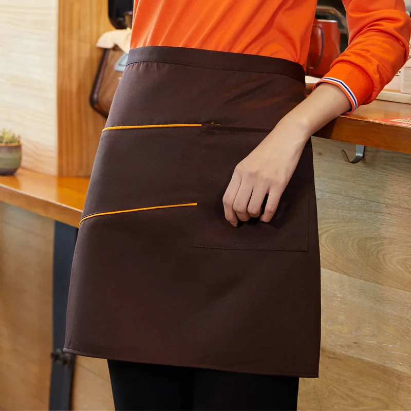 C795 Skirt Version of Blue Black Apron for Men and Women Waiter Overalls Canvas Kitchen Aprons for Woman Men Chef Work Apron