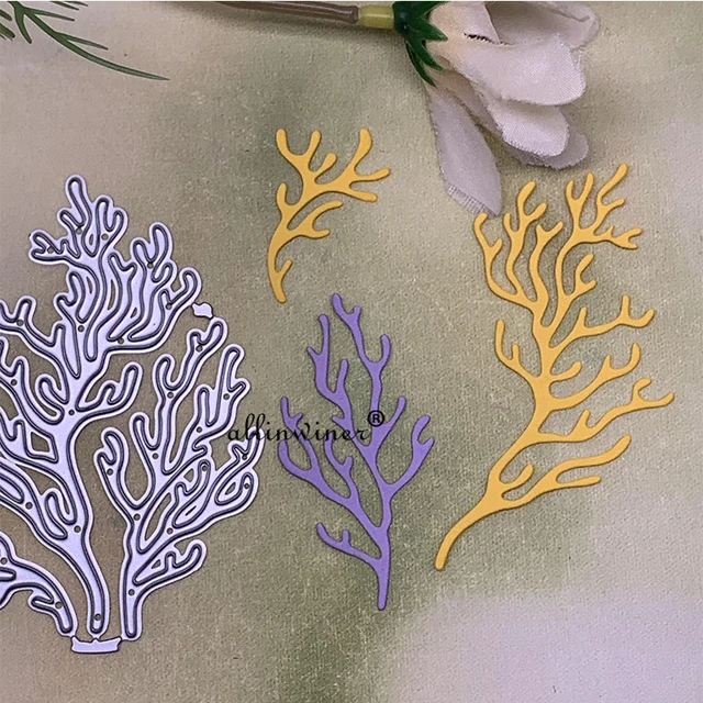 3Pcs Seaweed decoration Metal Cutting Dies Stencils Die Cut for DIY  Scrapbooking Album Paper Card Embossing