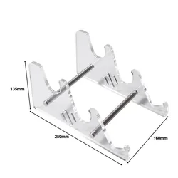 Transparent Acrylic Keyboard Display and Organizer (White 3 tiers)