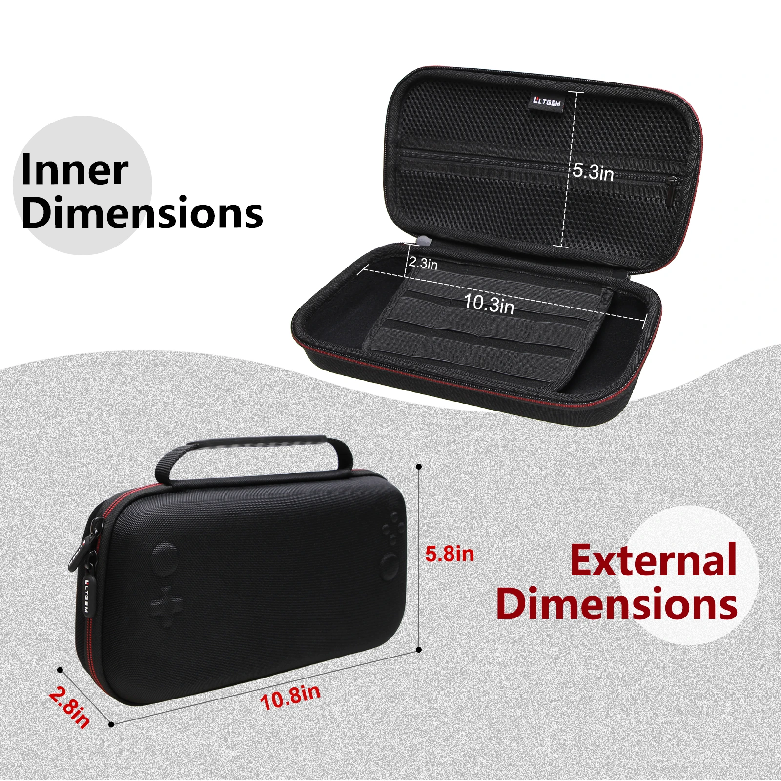 JINMEI Hard EVA Carrying Case Compatible With Nintendo 3DS / NDS Lite, Travel Carrying Case (Nintendo 3DS