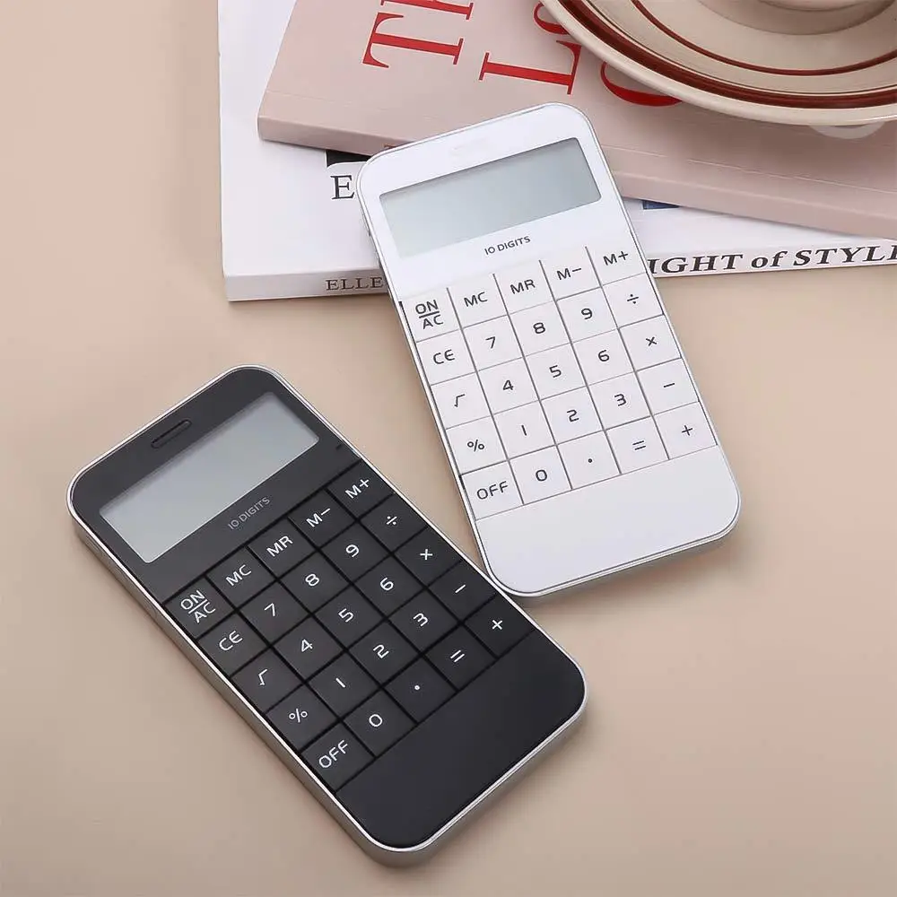 

Mini Portable Universal Promotional Office Cheap Black Electronic White Digit Calculator